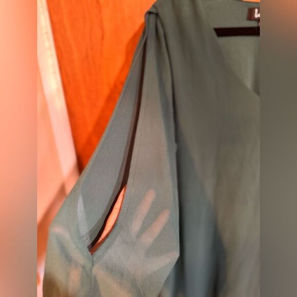 Lulus Green Long Sleeve Cold Arm Dress Size XL - Picture 5 of 11